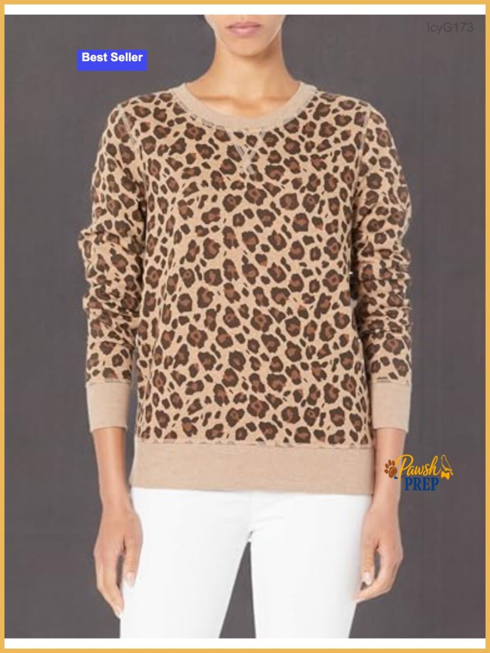Women's Fleece Crewneck Long Sleeve Pullover Sweatshirt Regular Fit - Picture 4 of 6